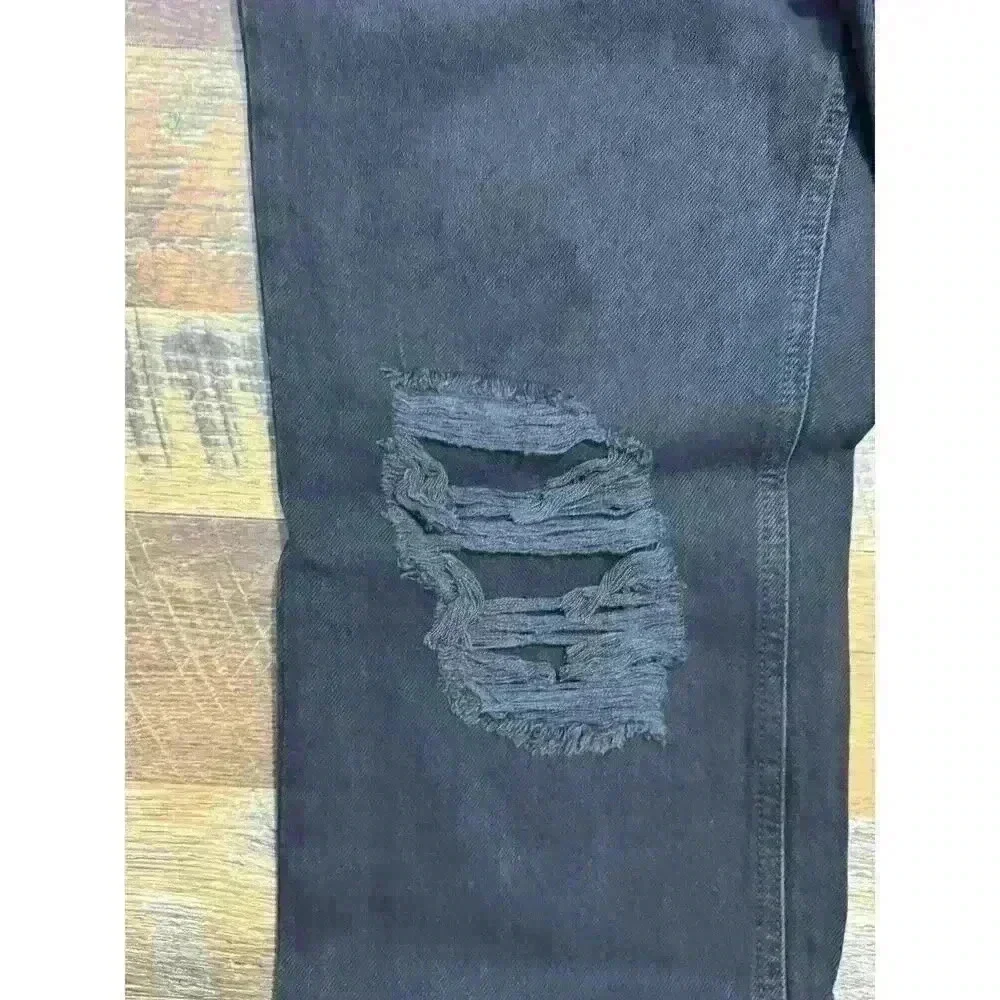 FREE‎ PEOPLE Maggie Mid Rise Straight -Leg Jeans In Washed Black SIZE 27